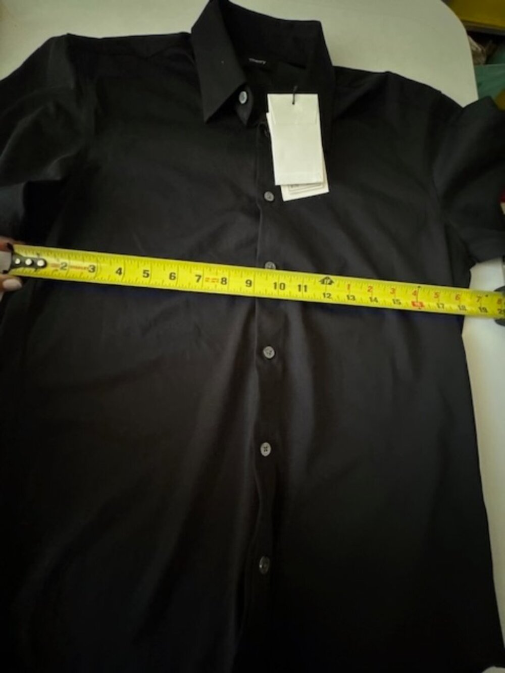 Theory Irving Short-Sleeve Shirt in Structure Knit Preppy Minimalist Streetwear - Picture 8 of 12
